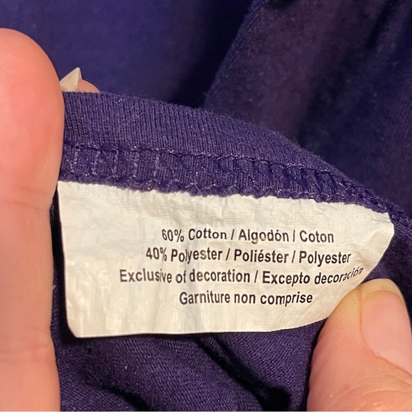 Clemson Tigers NCAA T-Shirt by Russell Purple with Orange Size L - Picture 5 of 5